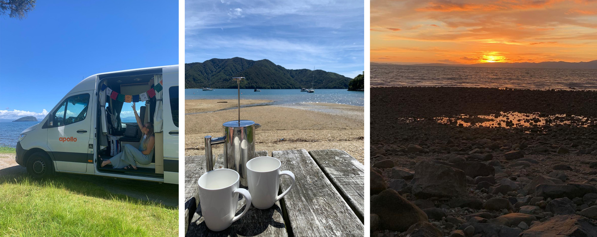 Bilderreihe vom vanlife in Neuseeland